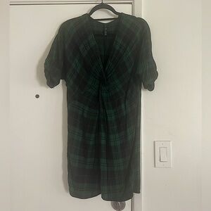 Zara - tunic plaid top (green)